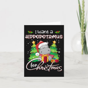 Ich Wollte einen Hippopotamus für Weihnachten Weih Karte
