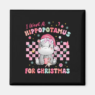 Ich Wollte einen Hippopotamus für Weihnachten Weih Magnet