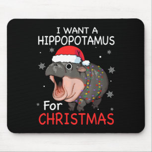 Ich Wollte einen Hippopotamus für Weihnachten Weih Mousepad