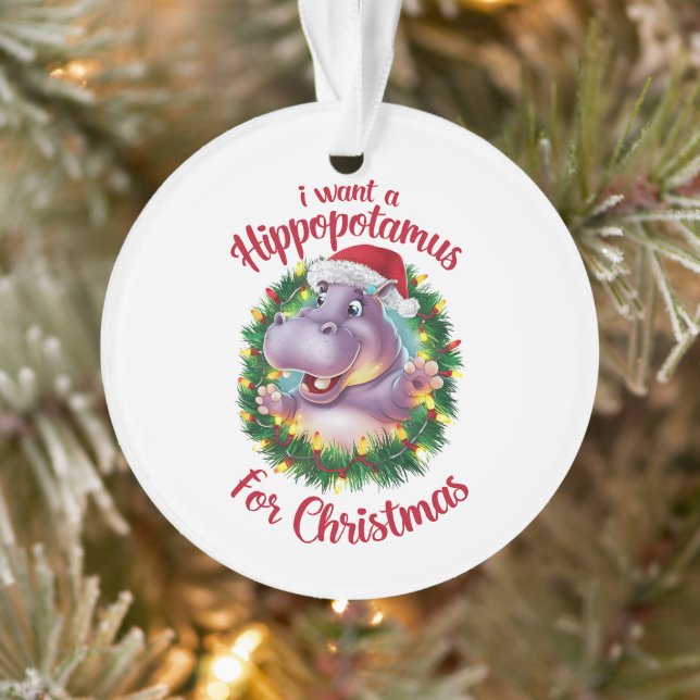 Ich Wollte einen Hippopotamus für Weihnachten Weih Ornament (Baum)