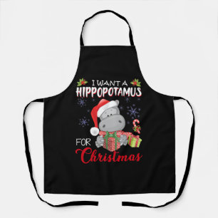 Ich Wollte einen Hippopotamus für Weihnachten Weih Schürze