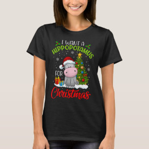 Ich Wollte einen Hippopotamus für Weihnachten Weih T-Shirt