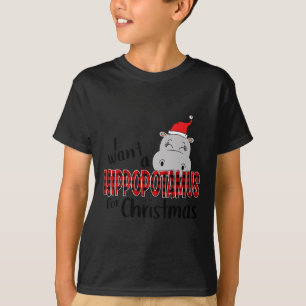 Ich Wollte einen Hippopotamus für Weihnachten Weih T-Shirt