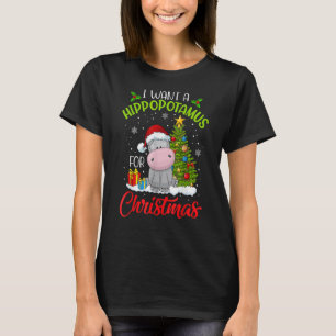 Ich Wollte einen Hippopotamus für Weihnachten Weih T-Shirt