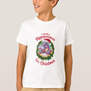 Ich Wollte einen Hippopotamus für Weihnachten Weih T-Shirt