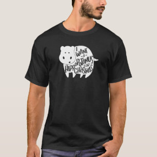 Ich Wollte einen Hippopotamus für Weihnachten Weih T-Shirt
