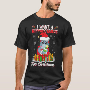 Ich Wollte einen Hippopotamus für Weihnachten Weih T-Shirt
