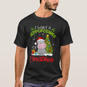 Ich Wollte einen Hippopotamus für Weihnachten Weih T-Shirt