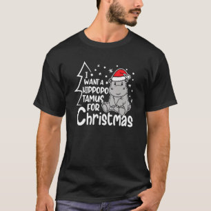 Ich Wollte einen Hippopotamus für Weihnachten Weih T-Shirt