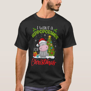 Ich Wollte einen Hippopotamus für Weihnachten Weih T-Shirt