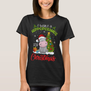 Ich Wollte einen Hippopotamus für Weihnachten Weih T-Shirt