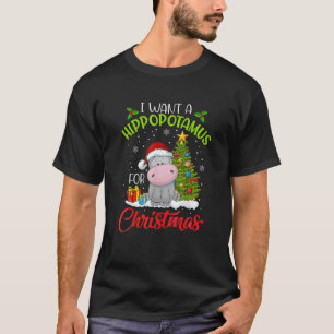 Ich Wollte einen Hippopotamus für Weihnachten Weih T-Shirt