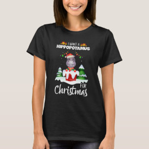 Ich Wollte einen Hippopotamus für Weihnachten Weih T-Shirt