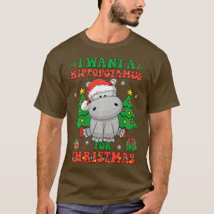 Ich Wollte einen Hippopotamus für Weihnachtsbeleuc T-Shirt