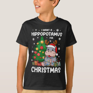 Ich Wollte einen Hippopotamus für Weihnachtskinder T-Shirt