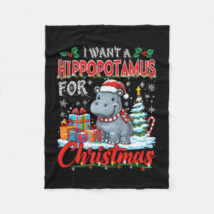 Ich Wollte einen Hippopotamus für Weihnachtskostüm Fleecedecke