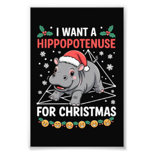 Ich Wollte einen Hippopotenuse für Mathematiklehre Fotodruck