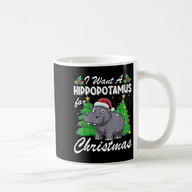 Ich Wollte einen Hiptamus für Weihnachten Weihnach Kaffeetasse (Rechts)