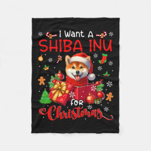 Ich Wollte einen Shiba Inu für Weihnachtsbesitzer Fleecedecke