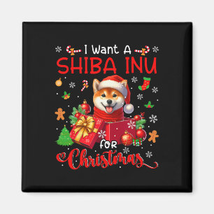 Ich Wollte einen Shiba Inu für Weihnachtsbesitzer  Magnet