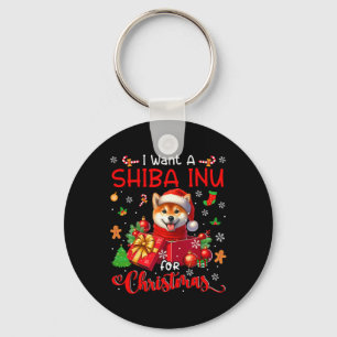 Ich Wollte einen Shiba Inu für Weihnachtsbesitzer  Schlüsselanhänger