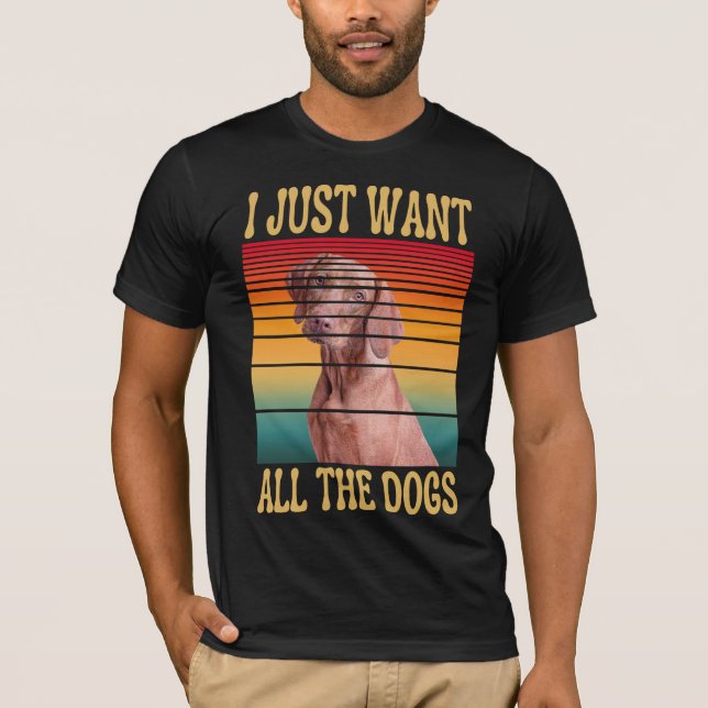 ICH WOLLTE EINFACH ALLE HUNDE-T - Shirt (Vorderseite)