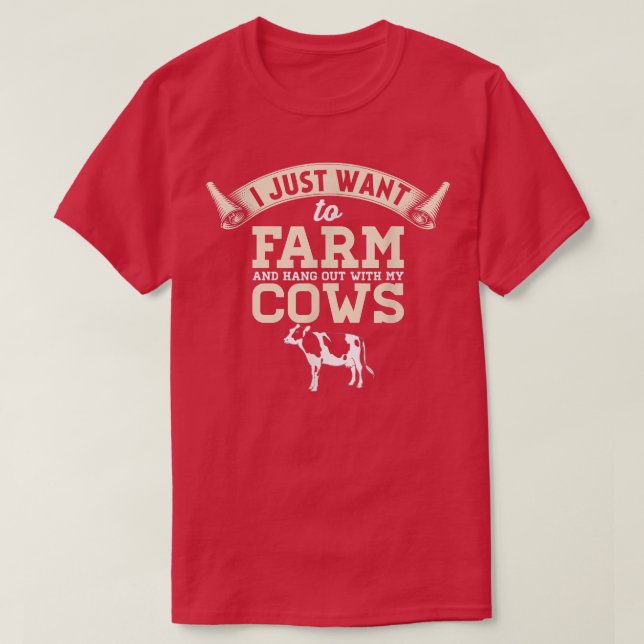Ich Wollte einfach auf die Farm und hing mit meine T-Shirt (Design vorne)