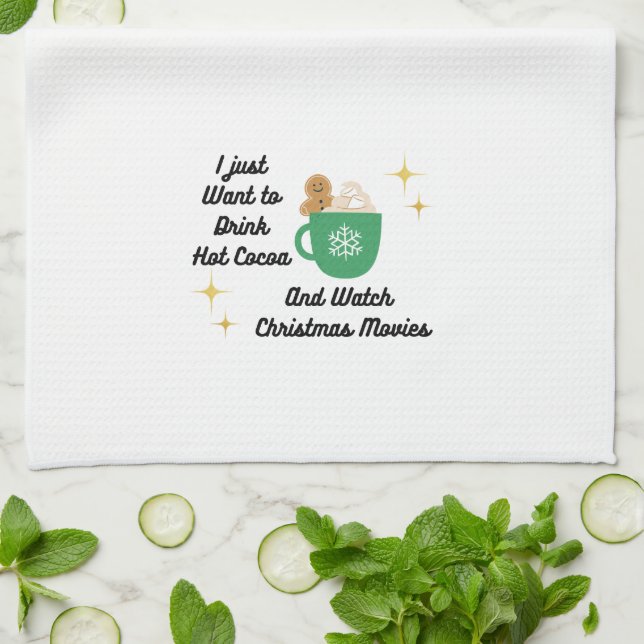 Ich Wollte einfach heißen Kakao auf einem Geschirrtuch (Gefaltet)