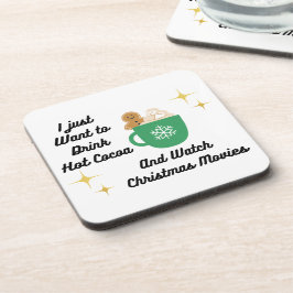 Ich Wollte einfach heißen Kakao auf einem Getränkeuntersetzer