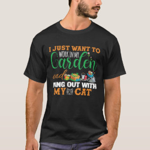 Ich Wollte einfach, im Garten zu arbeiten und mit T-Shirt