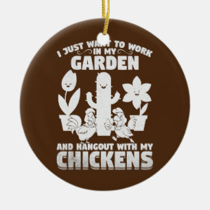 Ich Wollte einfach, mit meinem Garten zusammen zu  Keramik Ornament