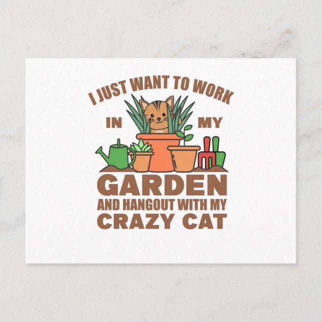 Ich Wollte einfach, mit meinem Garten zusammen zu  Postkarte (Vorderseite)