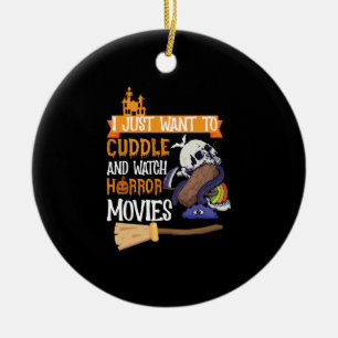 Ich Wollte einfach zum Cuddle und schaue mir Horro Keramik Ornament