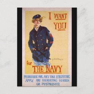 Ich Wollte euch für den Ersten Weltkrieg der Navy Postkarte