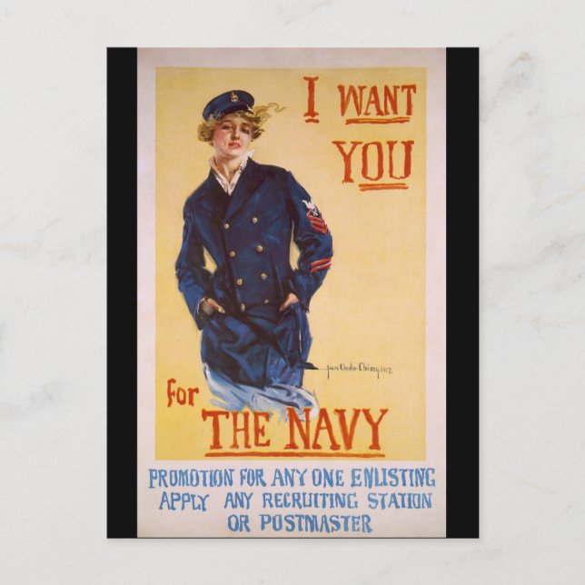 Ich Wollte euch für den Ersten Weltkrieg der Navy Postkarte (Vorderseite)