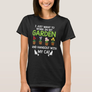 Ich Wollte gerade, in meinem Garten zu arbeiten, m T-Shirt