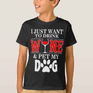 Ich Wollte gerade Wein trinken und meinen Hund ess T-Shirt