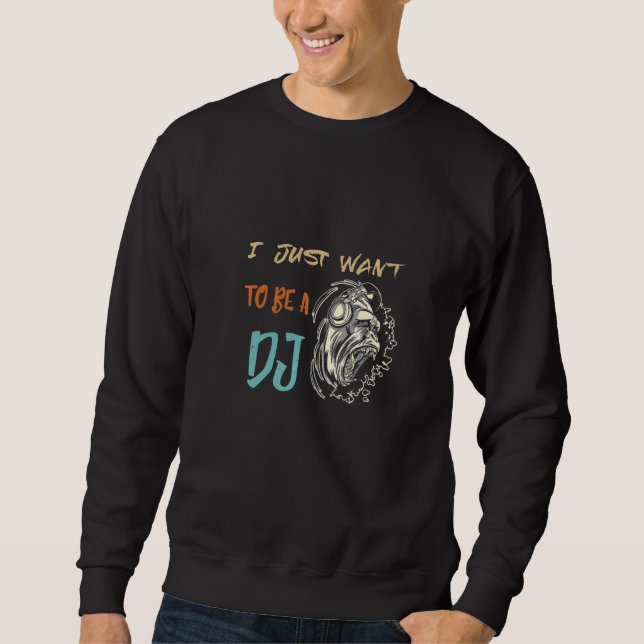 Ich Wollte gerade zu House DJ Gorilla Beatmaker DJ Sweatshirt (Vorderseite)