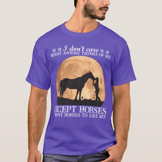 Ich Wollte Horseo like Me Funny Horse Lovers Girls T-Shirt (Vorderseite)