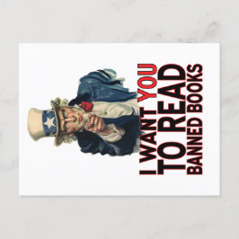 ICH WOLLTE IHNEN, BANNED BOKS ZU LESEN POSTKARTE