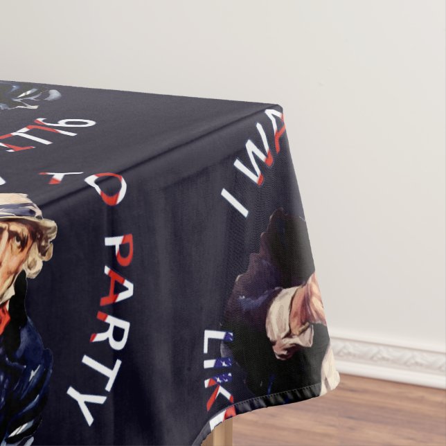 Ich Wollte Ihnen, Party Lwärtswie seine 1776 Tischdecke (Beispiel)