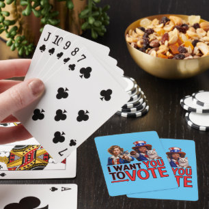 ICH WOLLTE IHNEN ZUR ABSTIMMUNG (Cat Ladys) Spielkarten