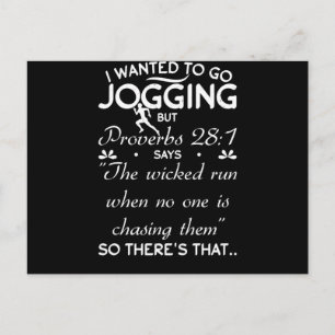 Ich Wollte, Joggen zu gehen, aber Sprichworte Bibe Postkarte