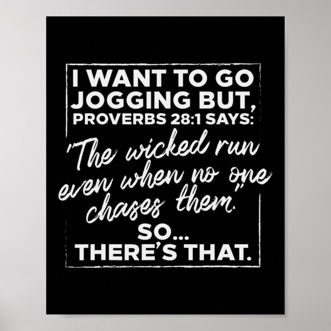 Ich Wollte, Joggen zu gehen, aber Sprichwörter lus Poster (Vorne)