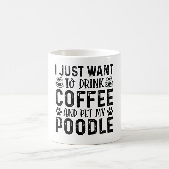 Ich Wollte, mein Poodle zu pflücken Kaffeetasse (Mittel)