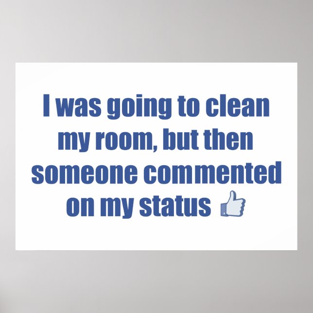 Ich wollte mein Zimmer aufräumen, aber.... Poster (Vorne)