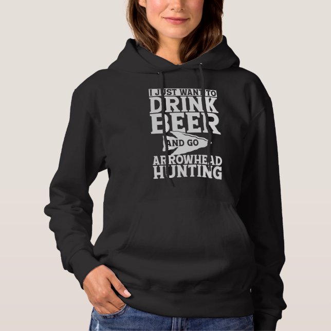 Ich Wollte nur, Bier zu trinken und auf Pfeilspitz Hoodie (Vorderseite)