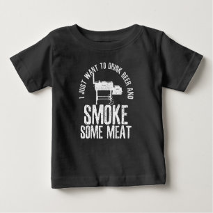 Ich Wollte nur, Bier zu trinken und Fleisch GRILLE Baby T-shirt