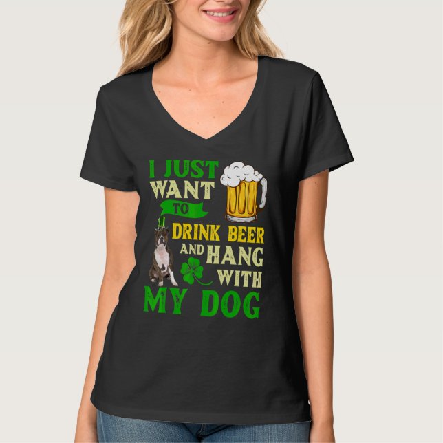 Ich Wollte nur Bier zu trinken und mein Bierbul. T-Shirt (Vorderseite)