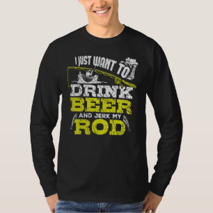 Ich Wollte nur, Bier zu trinken und meine Rod Fish T-Shirt